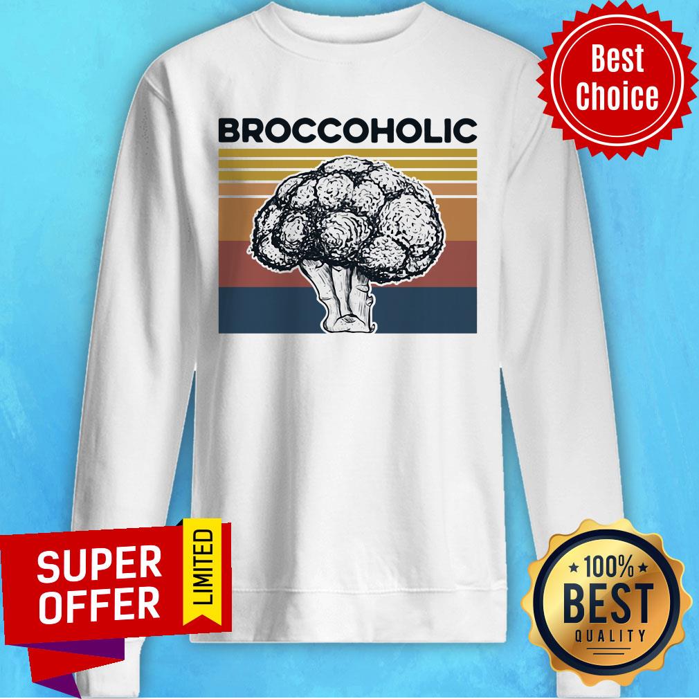 Funny Broccoholic Vintage Shirt - Image 2