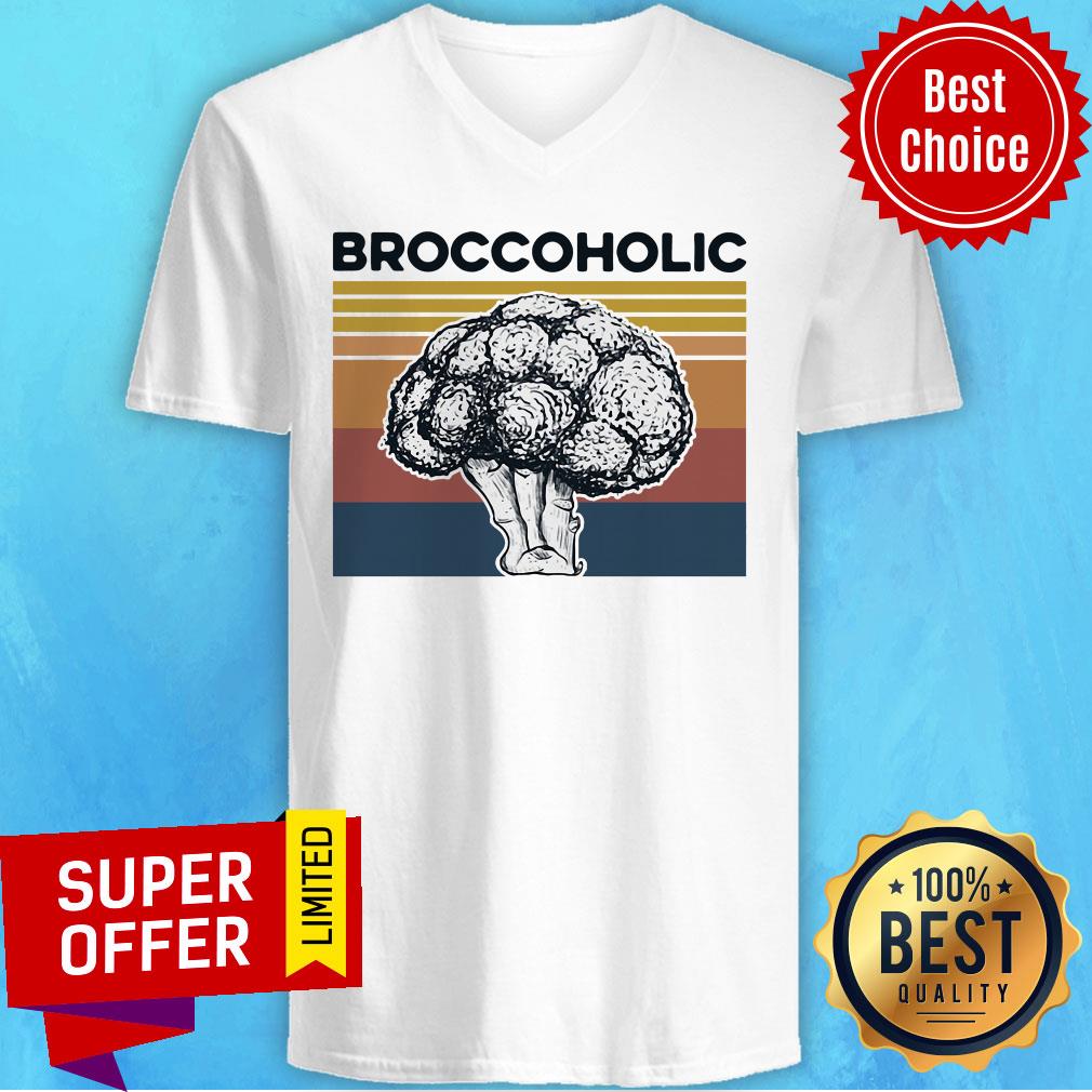 Funny Broccoholic Vintage Shirt - Image 4