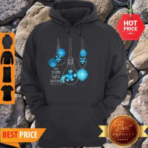 Alternative view of Light Bulb Let Your Light Shine Matthew 516 Autism Awareness Shirt