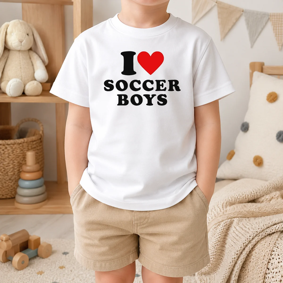 Premium Original I Love Soccer Boys Shirt - Image 9
