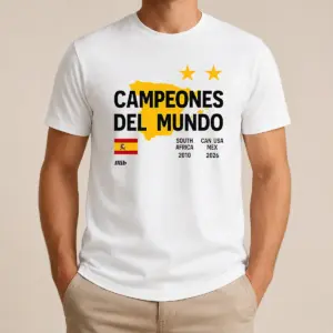 Top Spain Campeones Del Mundo 2010 South Africa And 2026 World Cup Shirt