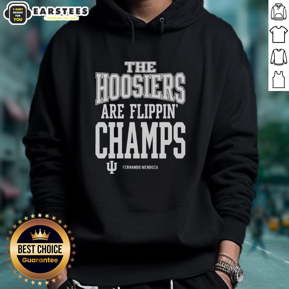 Top Fernando Mendoza The Indiana Hoosiers Football Are Flippin' Champs Signature T-Shirt - Image 2