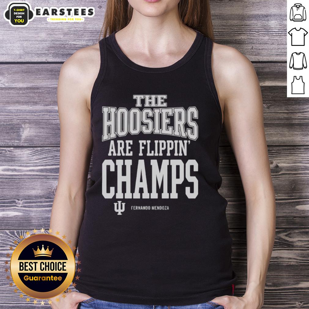 Top Fernando Mendoza The Indiana Hoosiers Football Are Flippin' Champs Signature T-Shirt - Image 4