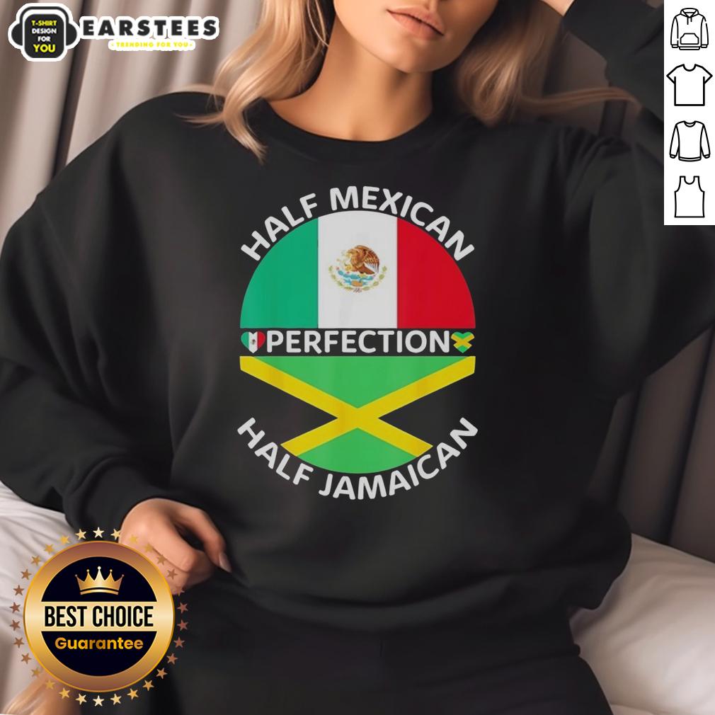 Top Half Mexican Half Jamaican Flag Mashup Perfection T-Shirt - Image 5