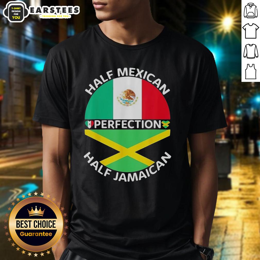 Top Half Mexican Half Jamaican Flag Mashup Perfection T-Shirt