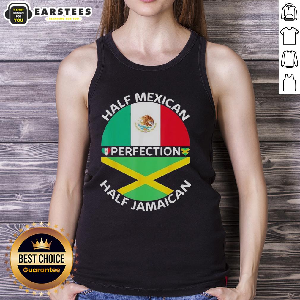 Top Half Mexican Half Jamaican Flag Mashup Perfection T-Shirt - Image 4