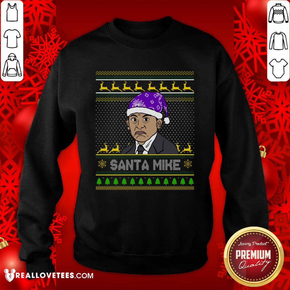 Love Michael Scott Santa Mike Ugly Christmas Shirt - Image 3