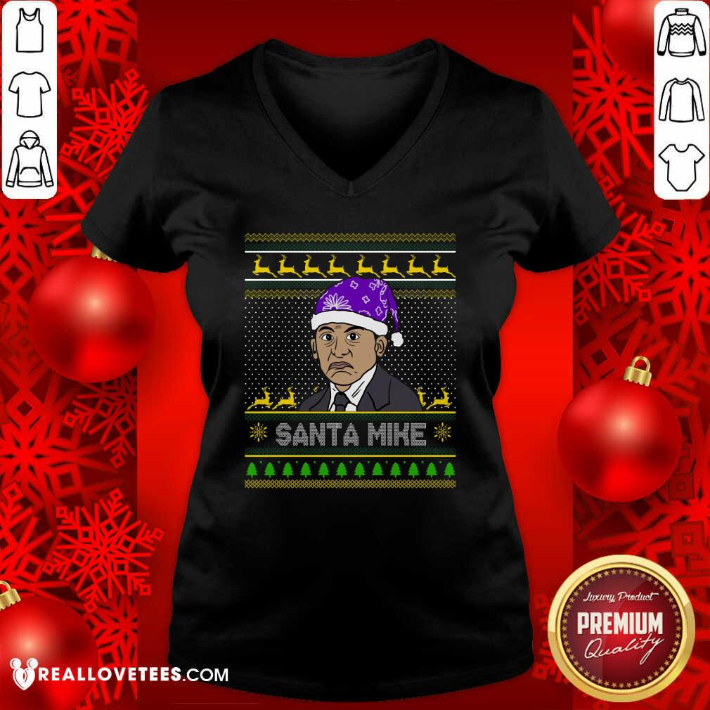 Love Michael Scott Santa Mike Ugly Christmas Shirt - Image 5