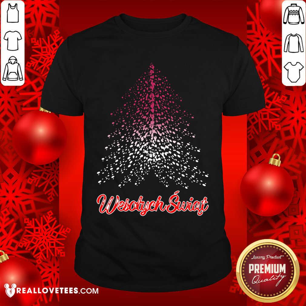 Lovely Wesolych Swiat Polish flag Christmas Tree Shirt