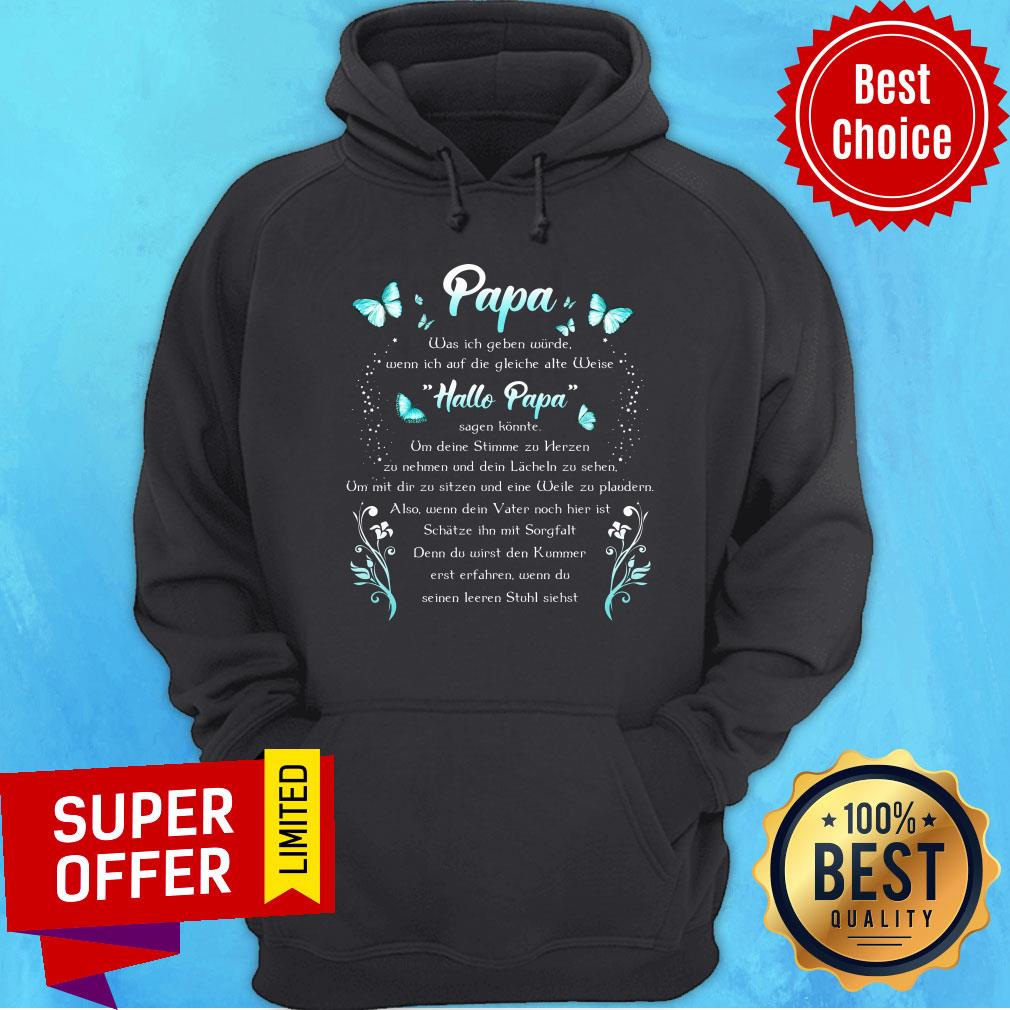 Papa Mein Vater Name Hier Datum Hier Hallo Papa Shirt - Image 2