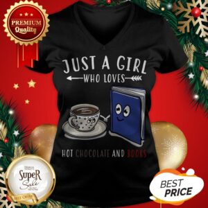 Alternative view of Official Just A Girl Who Loves Hot Chocolate And Books Shirt