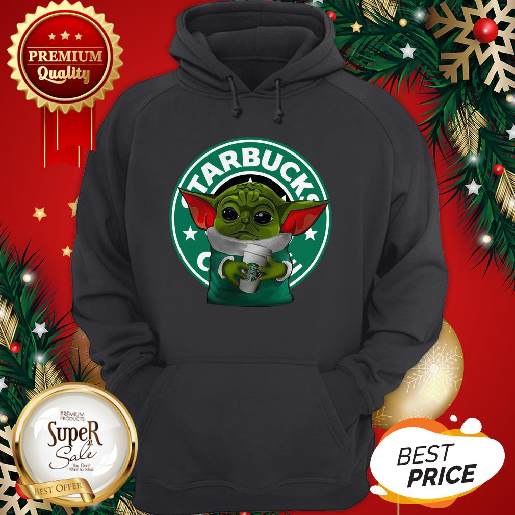 Official Star Wars Baby Yoda Hug Starbuck Coffee Shirt - Image 5