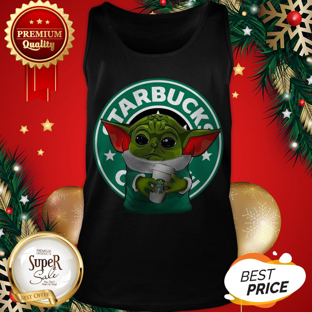 Official Star Wars Baby Yoda Hug Starbuck Coffee Shirt - Image 3