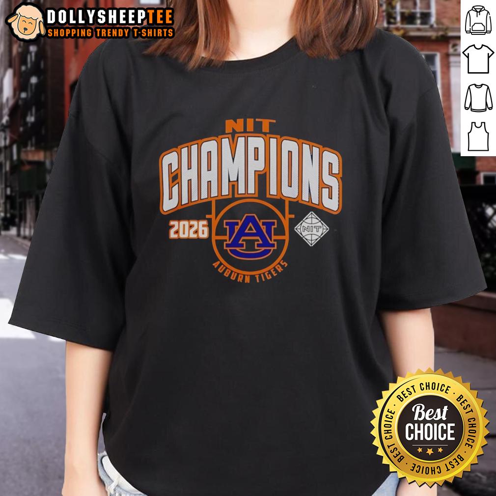 Official Auburn Tigers Men's Basketball NIT Champions 2026 T-Shirt - Image 3