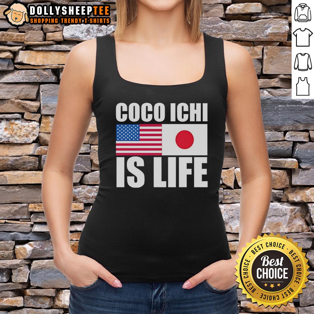 Official Coco Ichi Is Life American And Japan Flag T-Shirt - Image 4