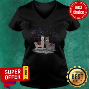 Alternative view of Llama Alpaca 4th July Collection Shirt
