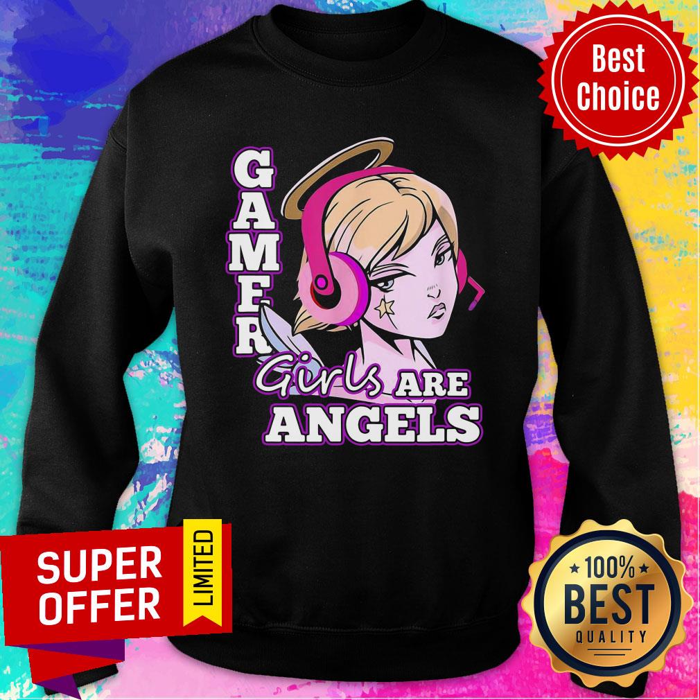 Official Gamer Girls Are Angels Shirt - Image 5