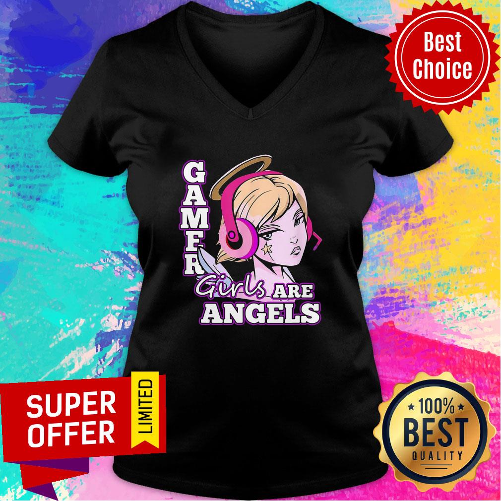 Official Gamer Girls Are Angels Shirt - Image 3