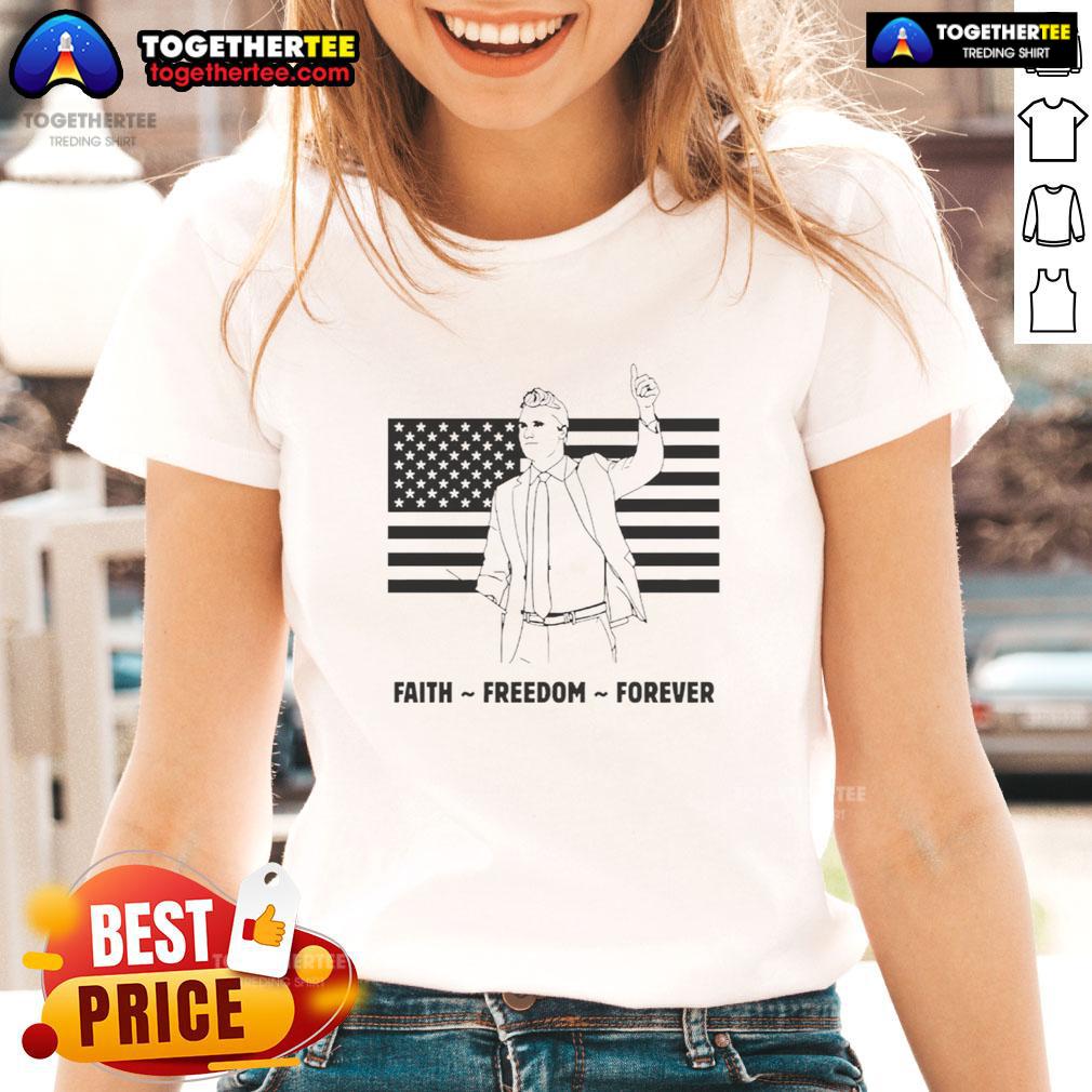 Top R.I.P Charlie Kirk Freedom Is Not Free Flag T-Shirt - Image 3