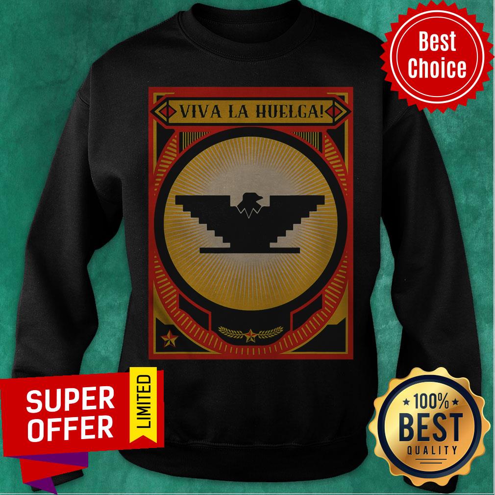 Huelga Bird Mexican Farmer United Farm Workers Labor Union Shirt - Image 3