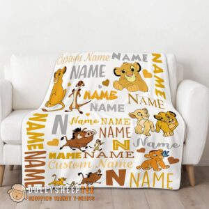 Alternative view of Awesome Disney Simba Timon Pumbaa The Lion King Blanket Fleece Customized Blanket