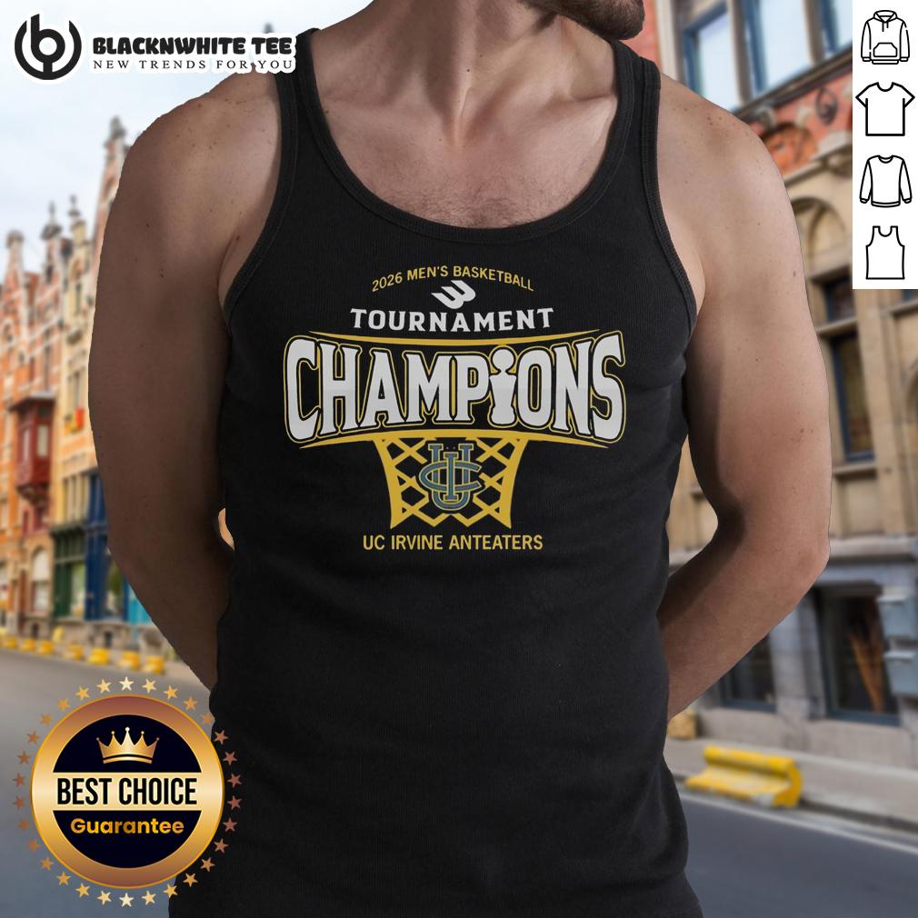 Original UC Irvine Anteaters Mens Basketball 2026 Big West Conference Tournament Champions T-Shirt - Image 4