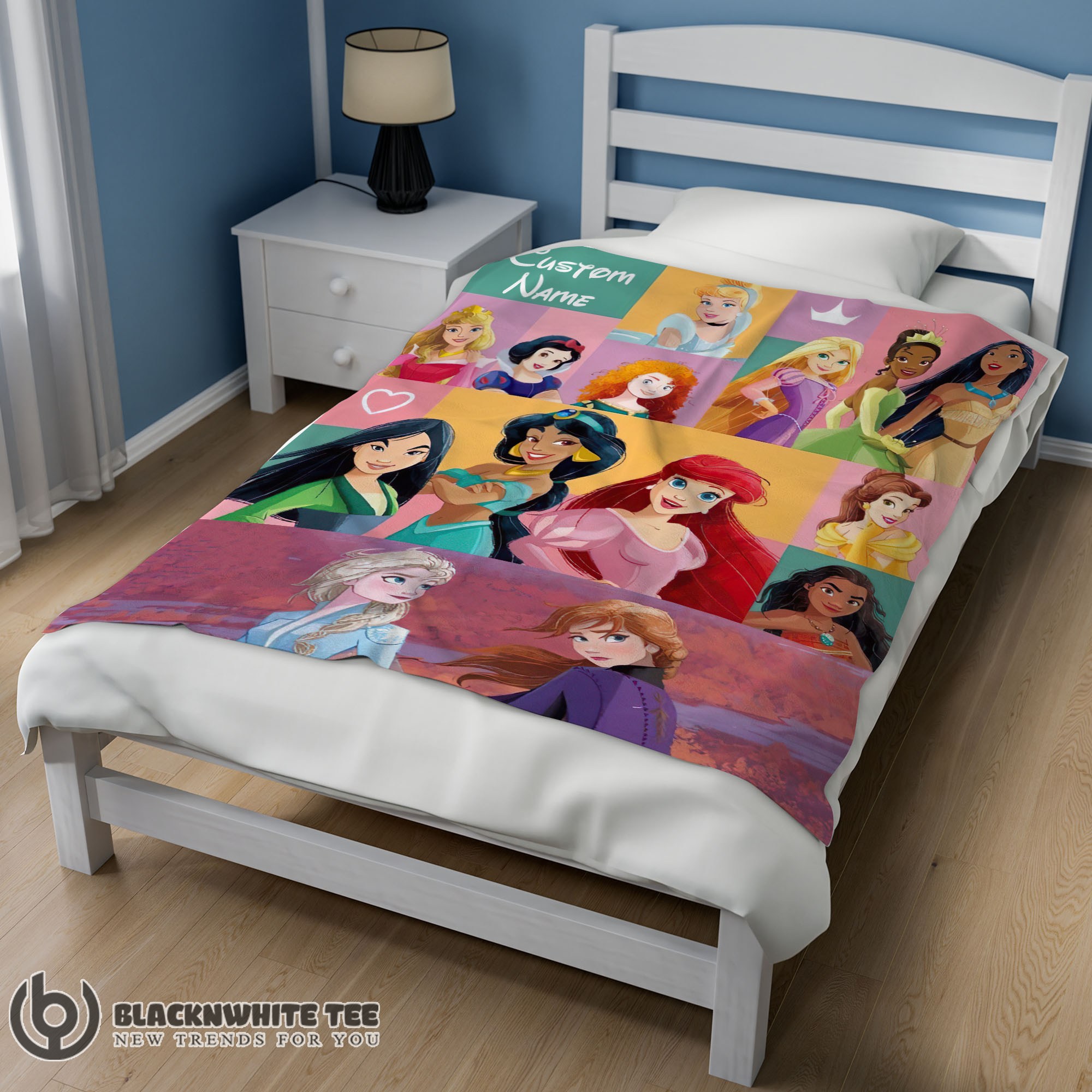 Perfect Good Disney Cartoon All Princess Characters Blanket Fleece Customized Blanket - Image 2