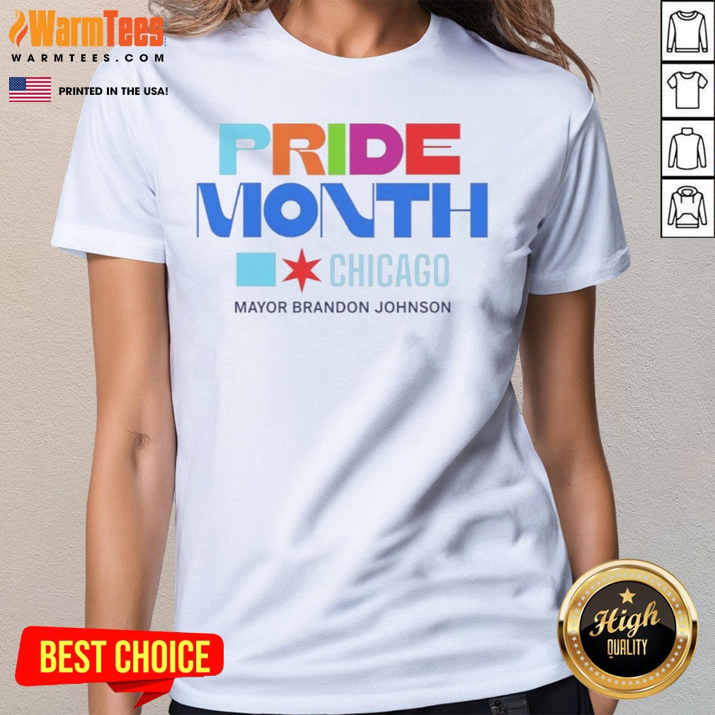 Nice Pride Month Chicago Mayor Brandon Johnson Shirt - Image 3