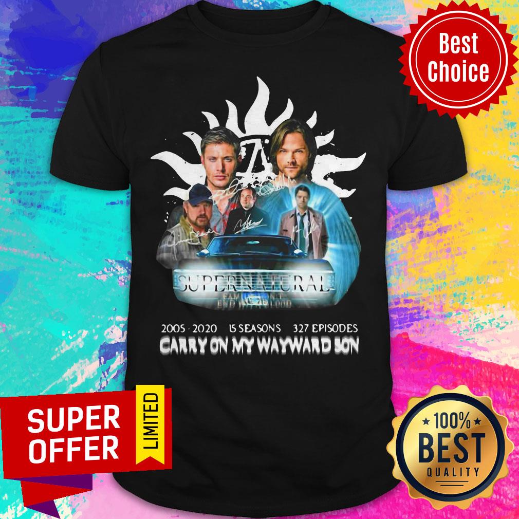 Top Supernatural 2005 2020 15 Seasons 327 Episodes Signatures Shirt