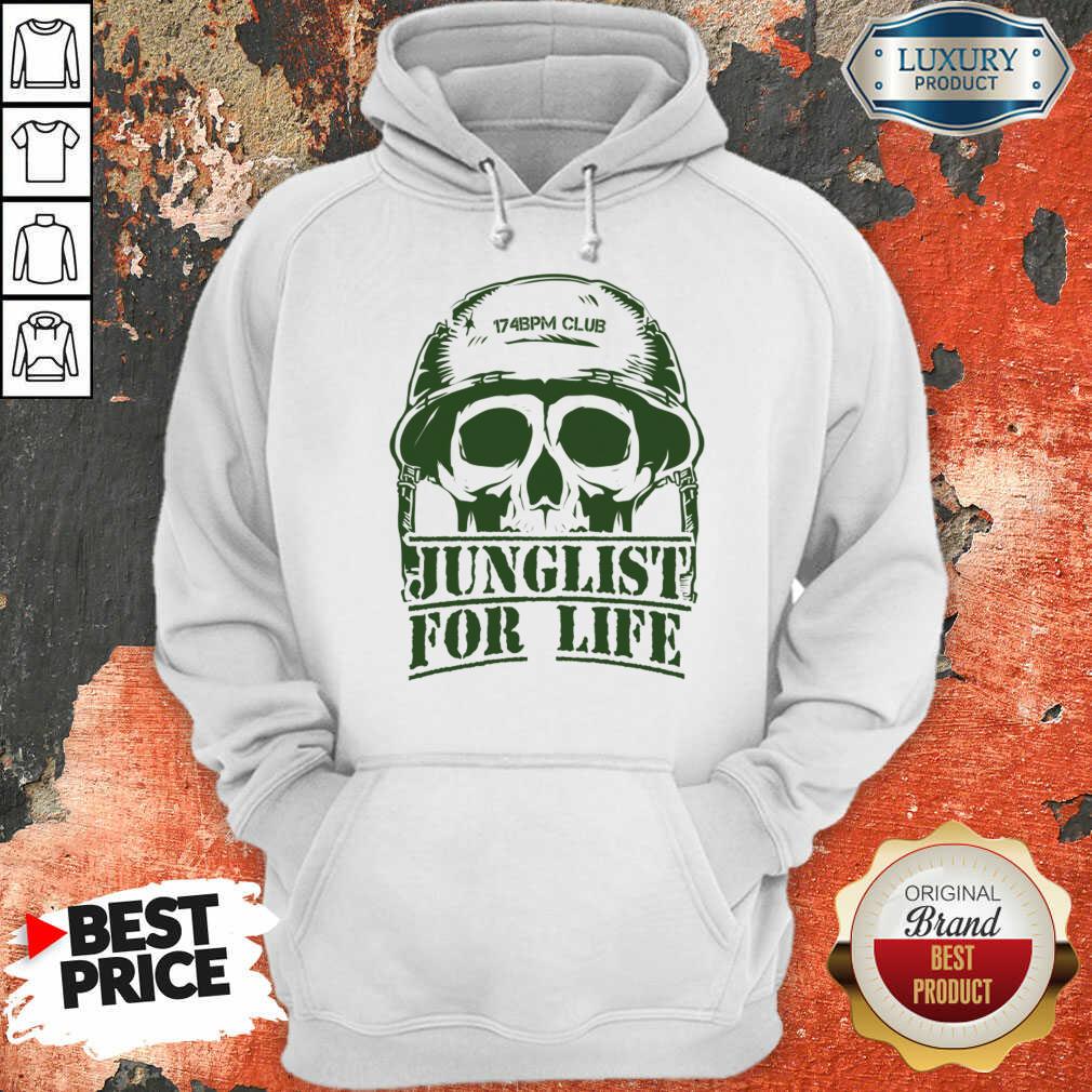 174bpm Club Junglist For Life Skull Shirt - Image 3