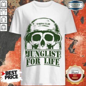 174bpm Club Junglist For Life Skull Shirt