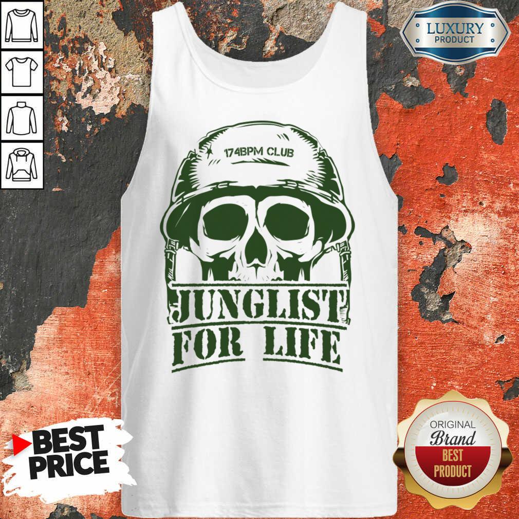 174bpm Club Junglist For Life Skull Shirt - Image 4
