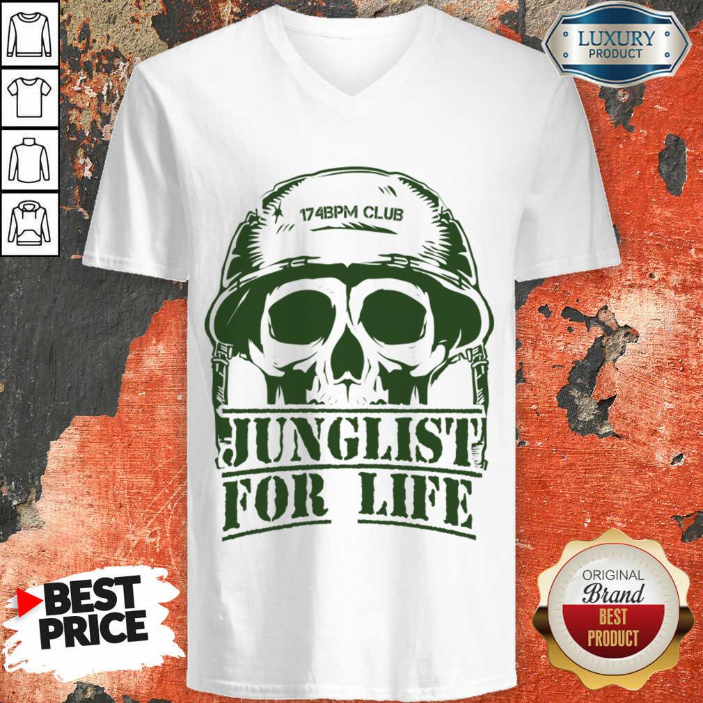174bpm Club Junglist For Life Skull Shirt - Image 5