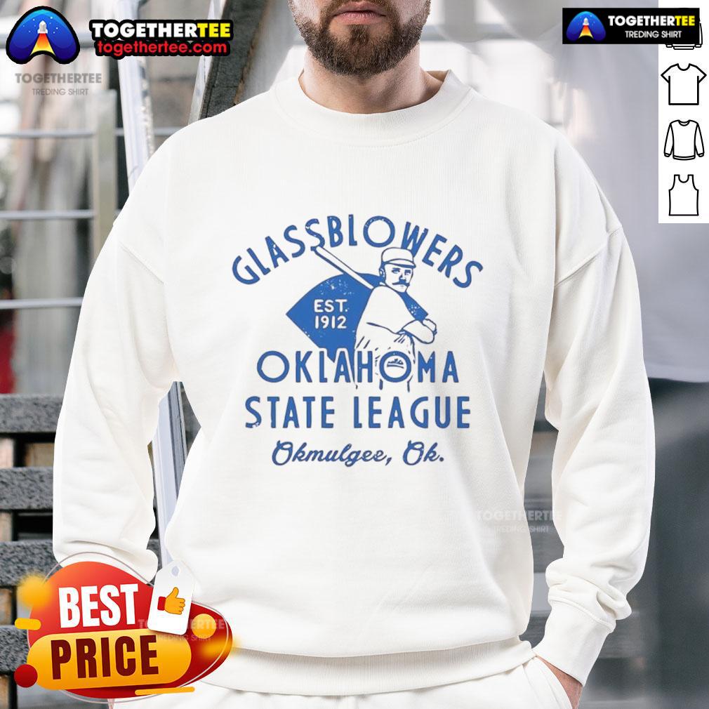 Top Okmulgee Glassblowers Oklahoma Baseball T-Shirt - Image 5