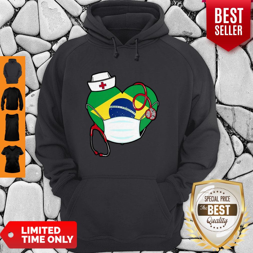 Nice Brazil Nurse Heart Stethoscope Shirt - Image 5