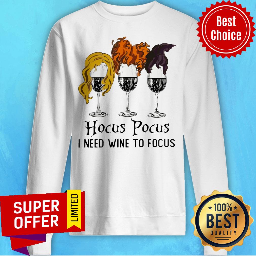 Awesome Hocus Pocus I Need Wine To Focus Shirt - Image 2