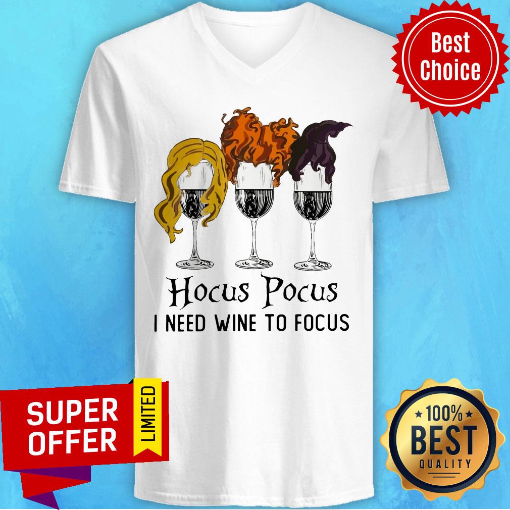 Awesome Hocus Pocus I Need Wine To Focus Shirt - Image 4