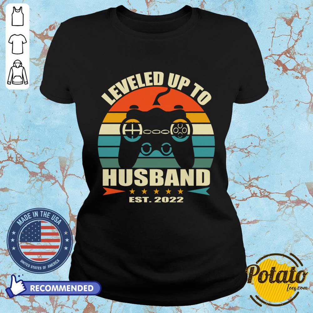 Leveler Up To Husband Est 2022 Vintage Shirt - Image 5