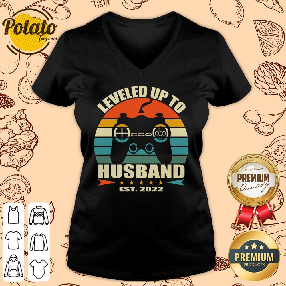 Leveler Up To Husband Est 2022 Vintage Shirt - Image 4
