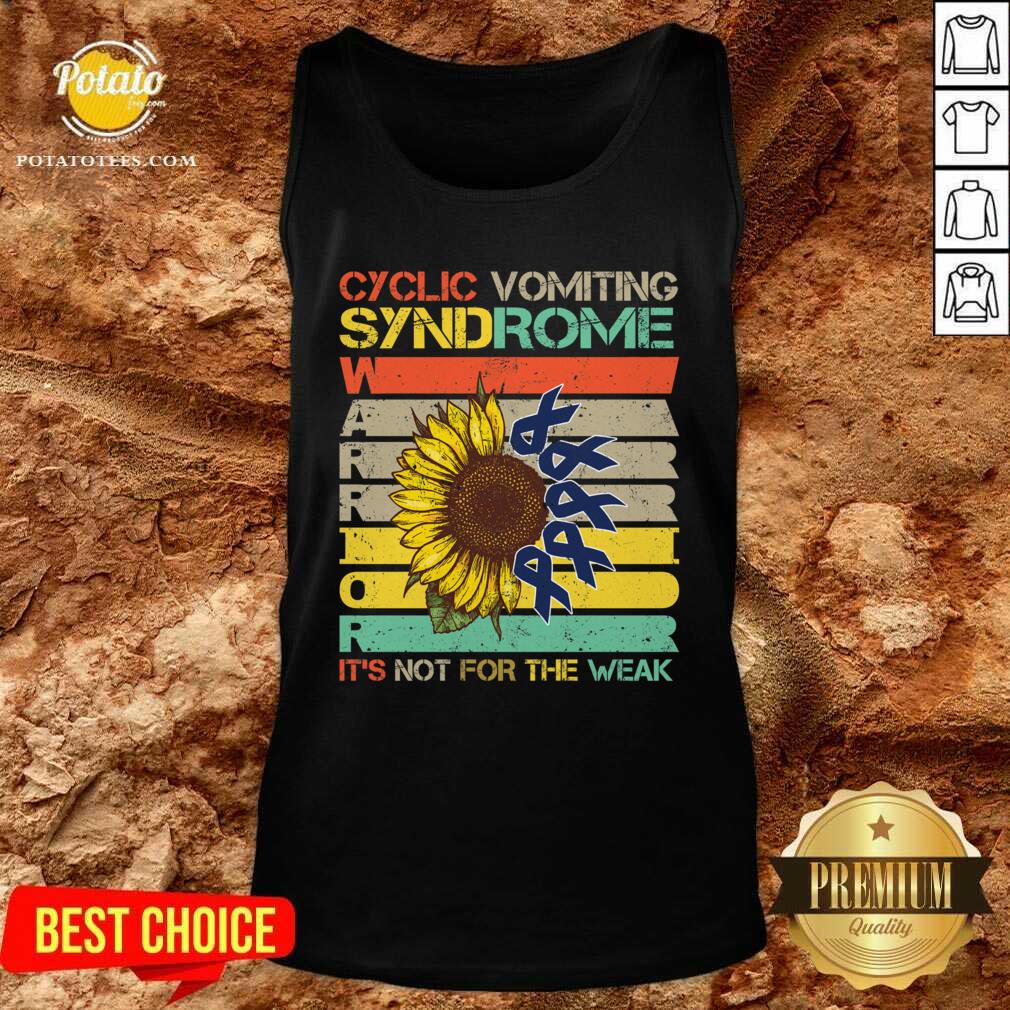 Original Cyclic Vomiting Syndrome Warrior It Is Not For The Weak Sunflower Shirt - Image 3