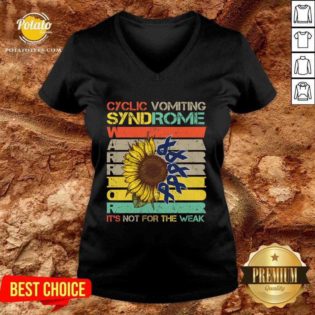 Original Cyclic Vomiting Syndrome Warrior It Is Not For The Weak Sunflower Shirt - Image 2