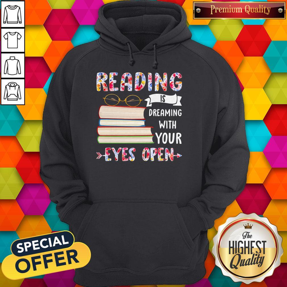 Reading Is Dreaming With Your Eyes Open Book Glasses Shirt - Image 3