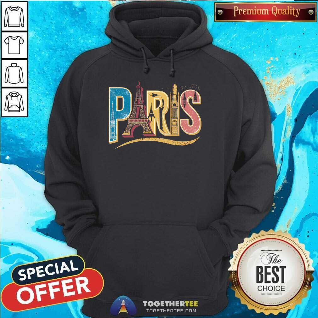 Hot Paris Parisian Landmarks Eiffel Tower T-Shirt - Image 2