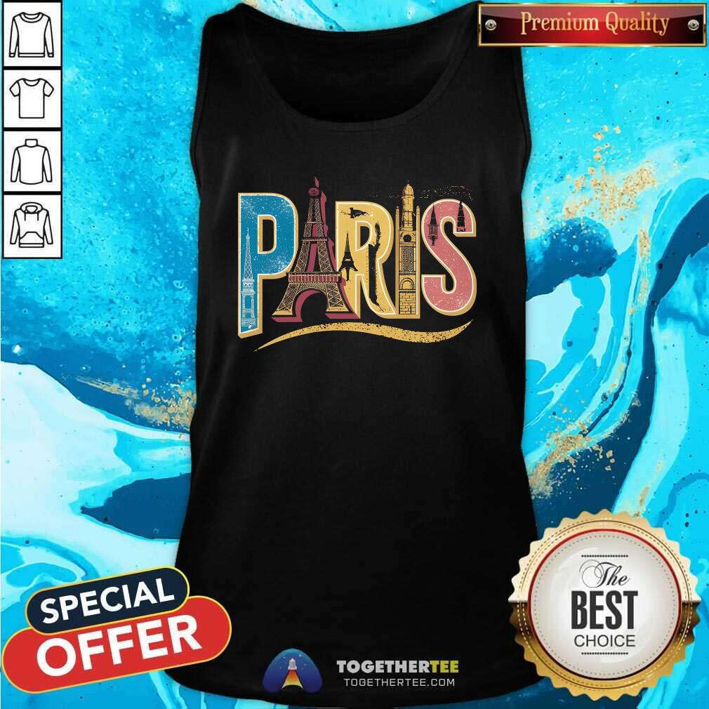 Hot Paris Parisian Landmarks Eiffel Tower T-Shirt - Image 4