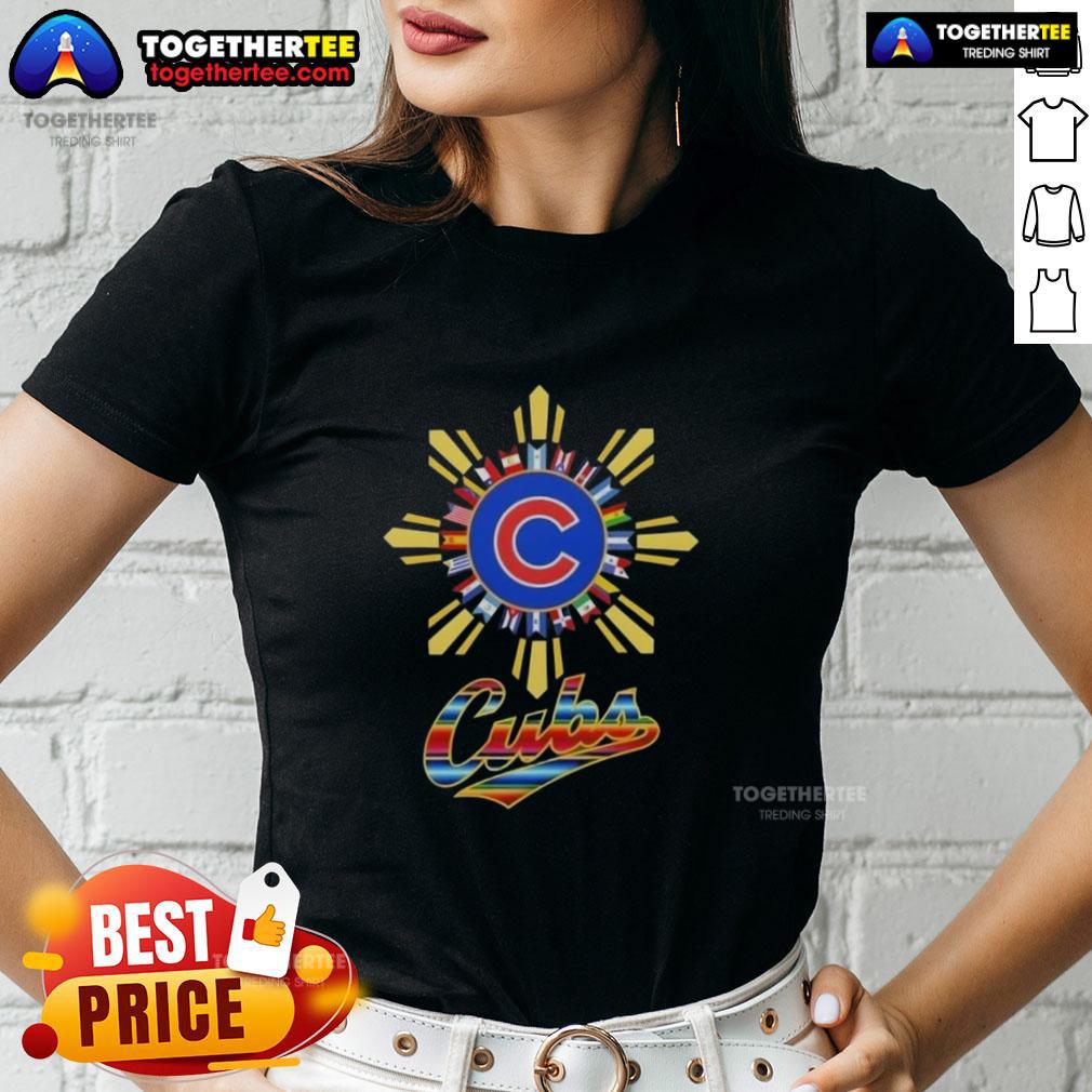 Premium 2025 Chicago Cubs Baseball X Hispanic T-Shirt - Image 3