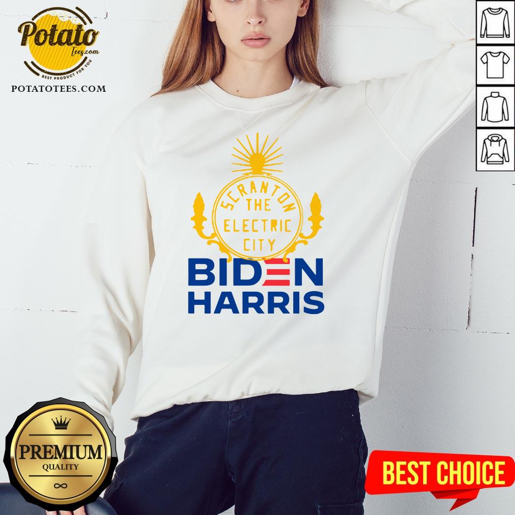 Official Biden Harris Marni Senofonte Scranton Electric City White Shirt - Image 4