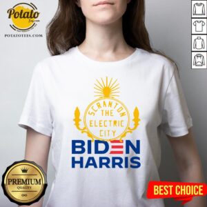 Alternative view of Official Biden Harris Marni Senofonte Scranton Electric City White Shirt