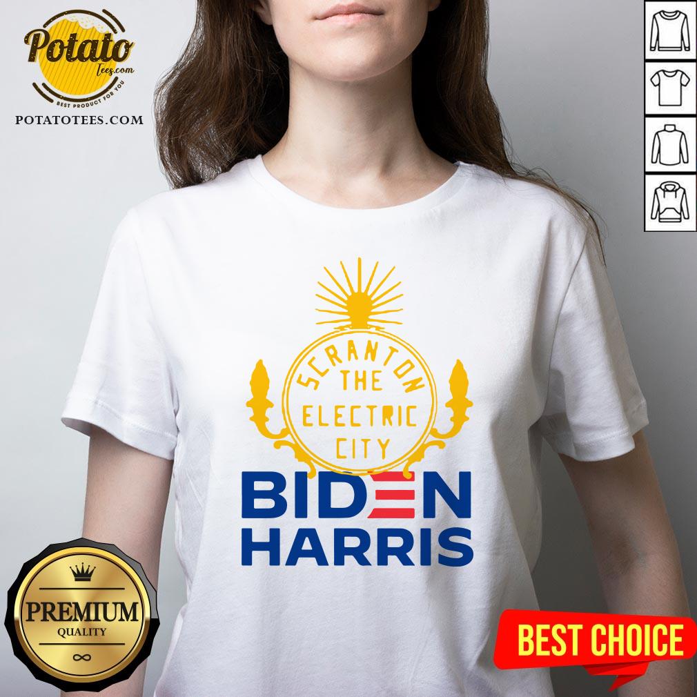 Official Biden Harris Marni Senofonte Scranton Electric City White Shirt - Image 2