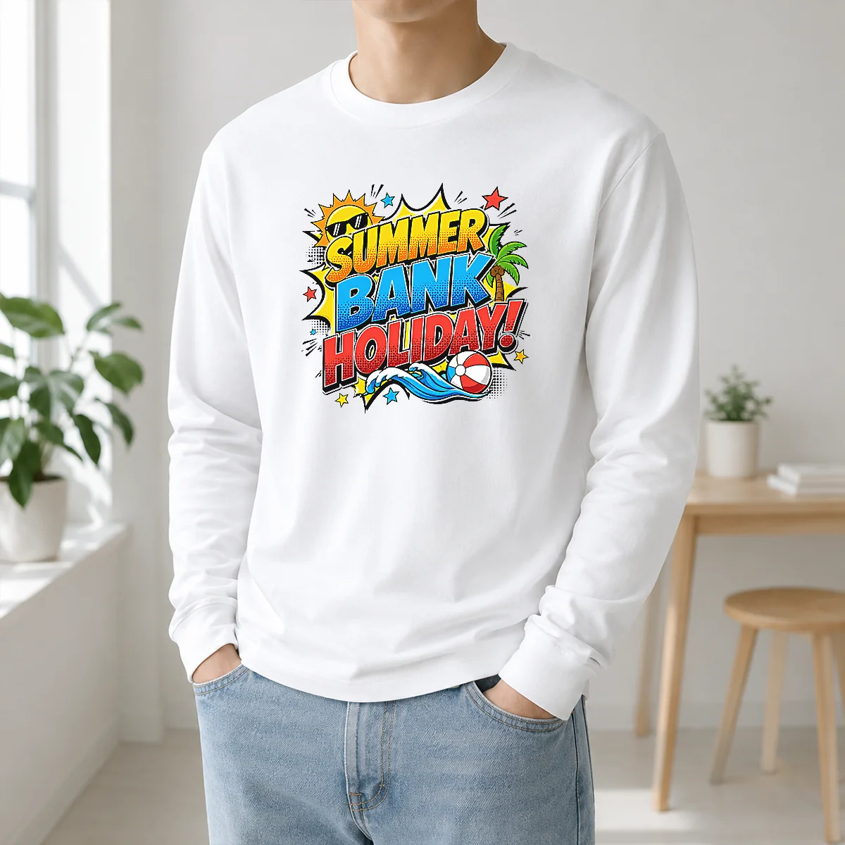 Pretty Pop Art Comic Summer Bank Holiday Beach Ball Wave Shirt - Image 5