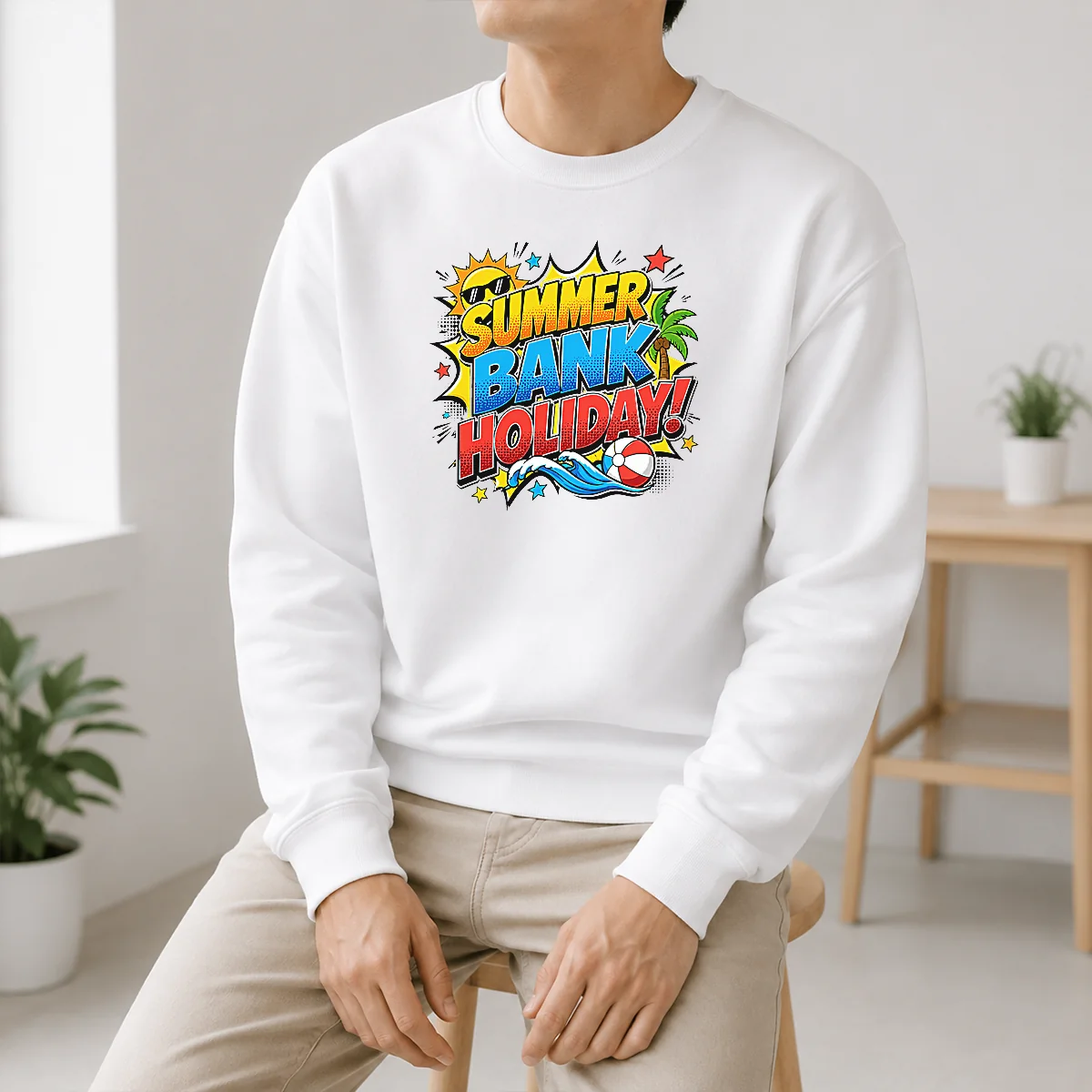 Pretty Pop Art Comic Summer Bank Holiday Beach Ball Wave Shirt - Image 6